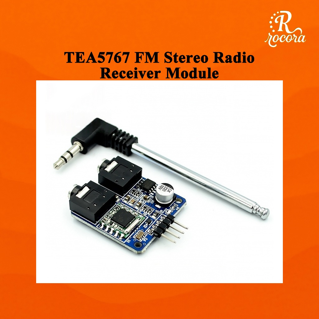 โมดูลรับวิทยุ FM สเตอริโอ TEA5767 พร้อมการควบคุม I2C สำหรับโครงการ DIY ...