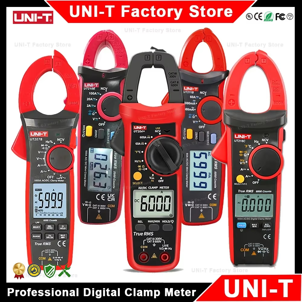 UNI-T UT210E UT210D UT202A+ UT204 Plus UT208B AC DC Current Meter คีม ...