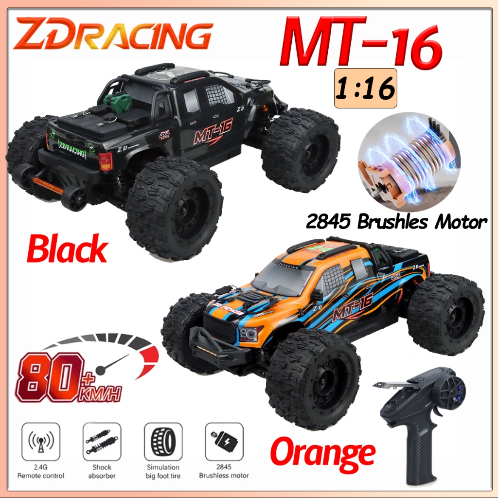 ZD Racing MT-16 1/16 RC รถบรรทุกมอนสเตอร์ 80 กม./ชม. 4WD 2.4GHZ 2845 ...