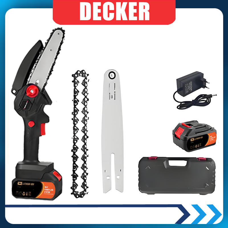 DECKER COD เลื่อยแบตเตอรี่ 6 นิ้ว 1200W เลื่อยโซ่ไฟฟ้า เลื่อยไฟฟ้าไร้ ...