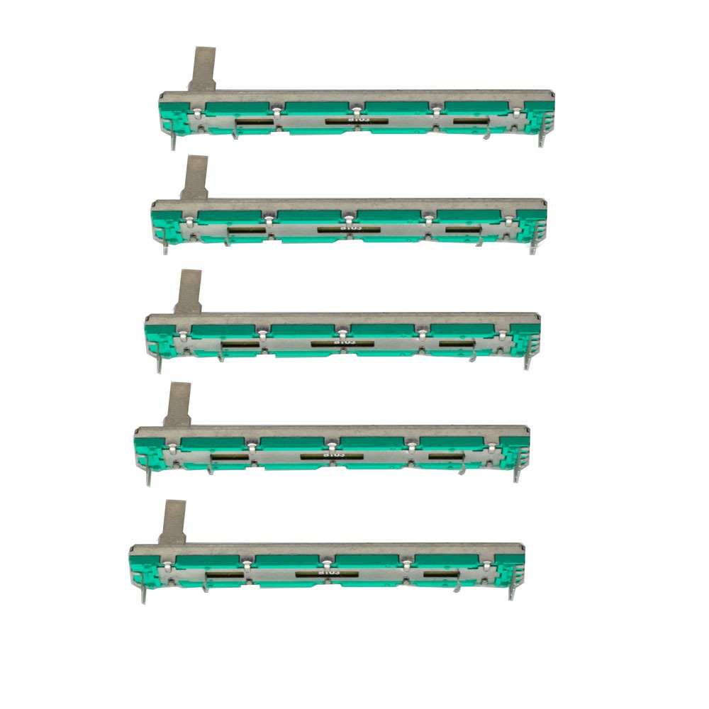 5PCS ตรงสไลด์ Liner Potentiometer Mixer Fader Variable Resistors B103 ...