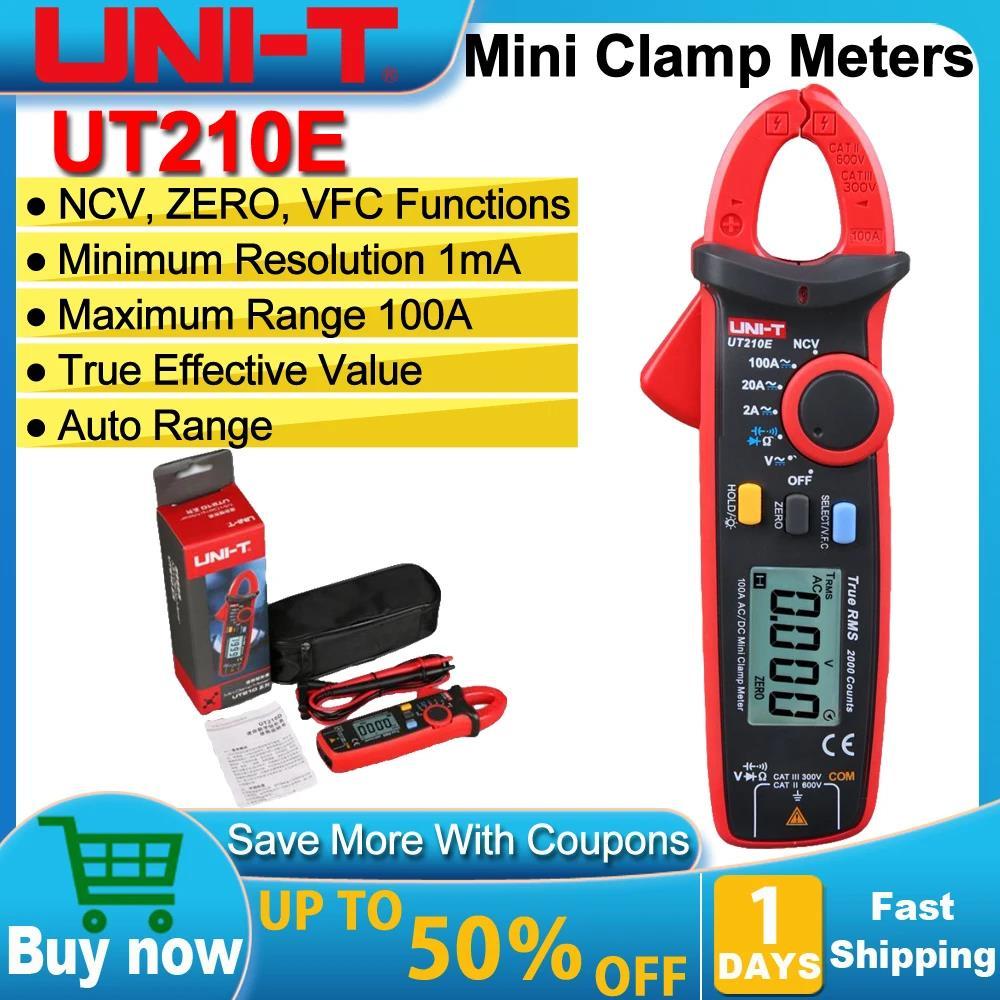 Uni-t UT210D UT210E Mini Digital Clamp Meter 200A AC DC Current คีม ...