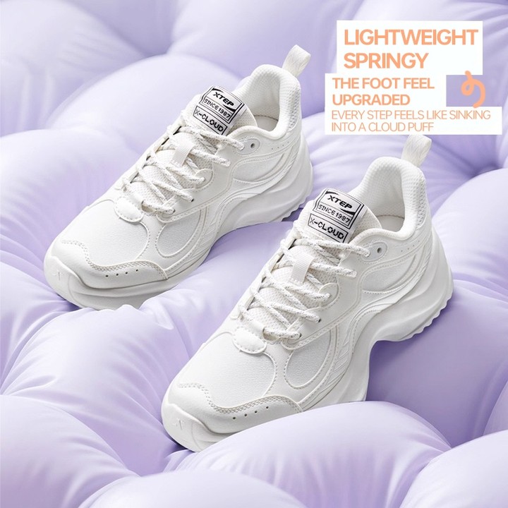 【xtep】 Cloud | รองเท้าผ้าใบผู้หญิงรุ่นใหม่สำหรับฤดูใบไม้ร่วง ระบายอากาศได้ดี น้ำหนักเบา และเพิ่มความสูง — รองเท้ากีฬา แบรนด์ Xtep ของแท้ 100% เช็คราคาจาก Shopee Lazada thumbnail 4