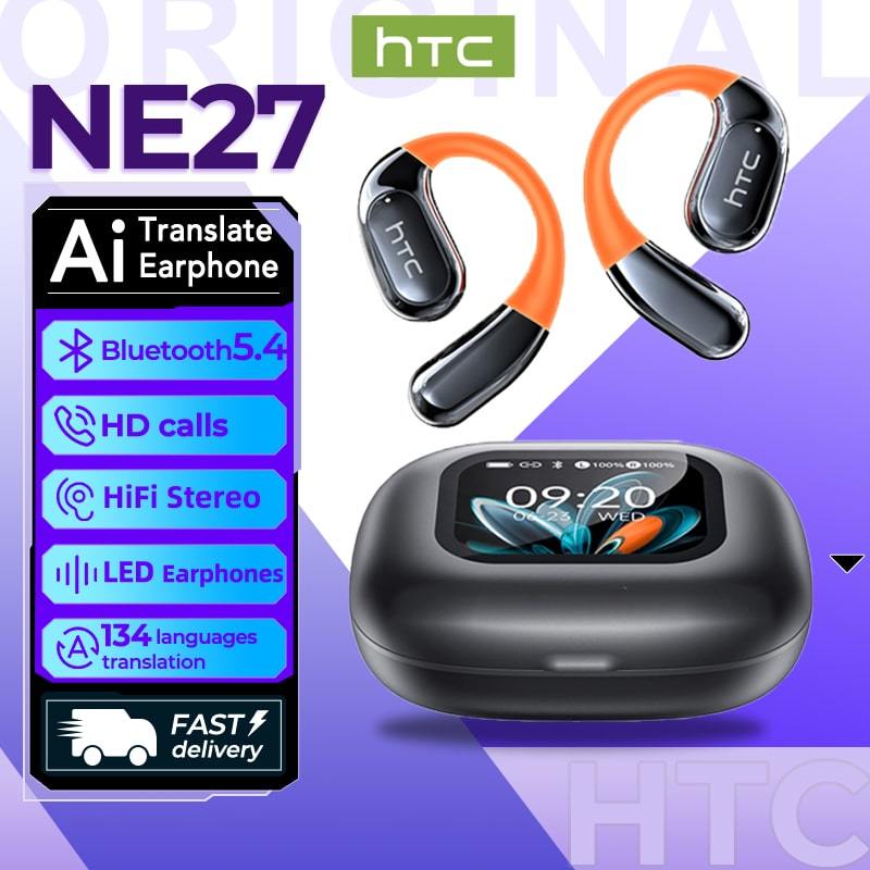 HTC NE27 หูฟังนักแปล หูฟังแปลภาษา Al บลูทูธ 5.4 แปลภาษาสองทาง 134 ภาษา ...