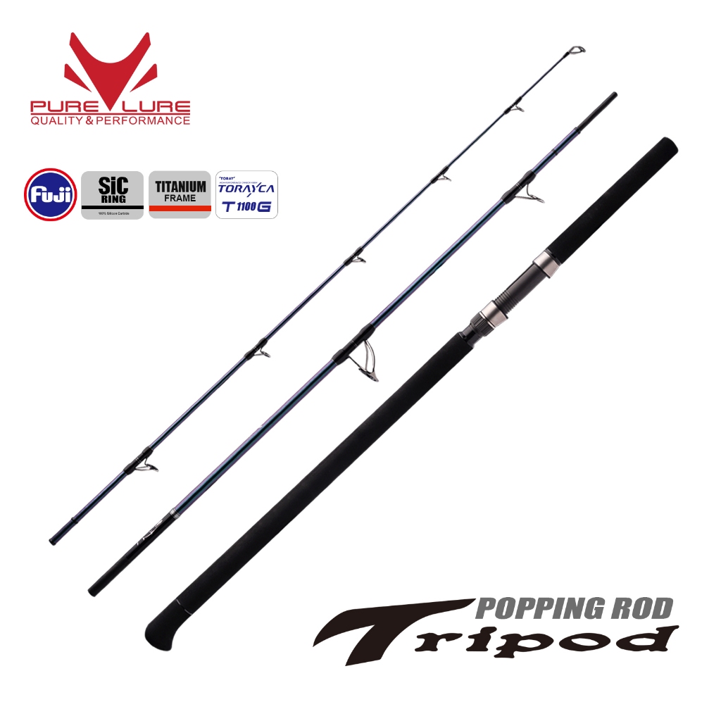 PURELURE ขาตั้งกล้อง Popping Fishing Rod Popper Rod Sea, Big Game Tuna ...