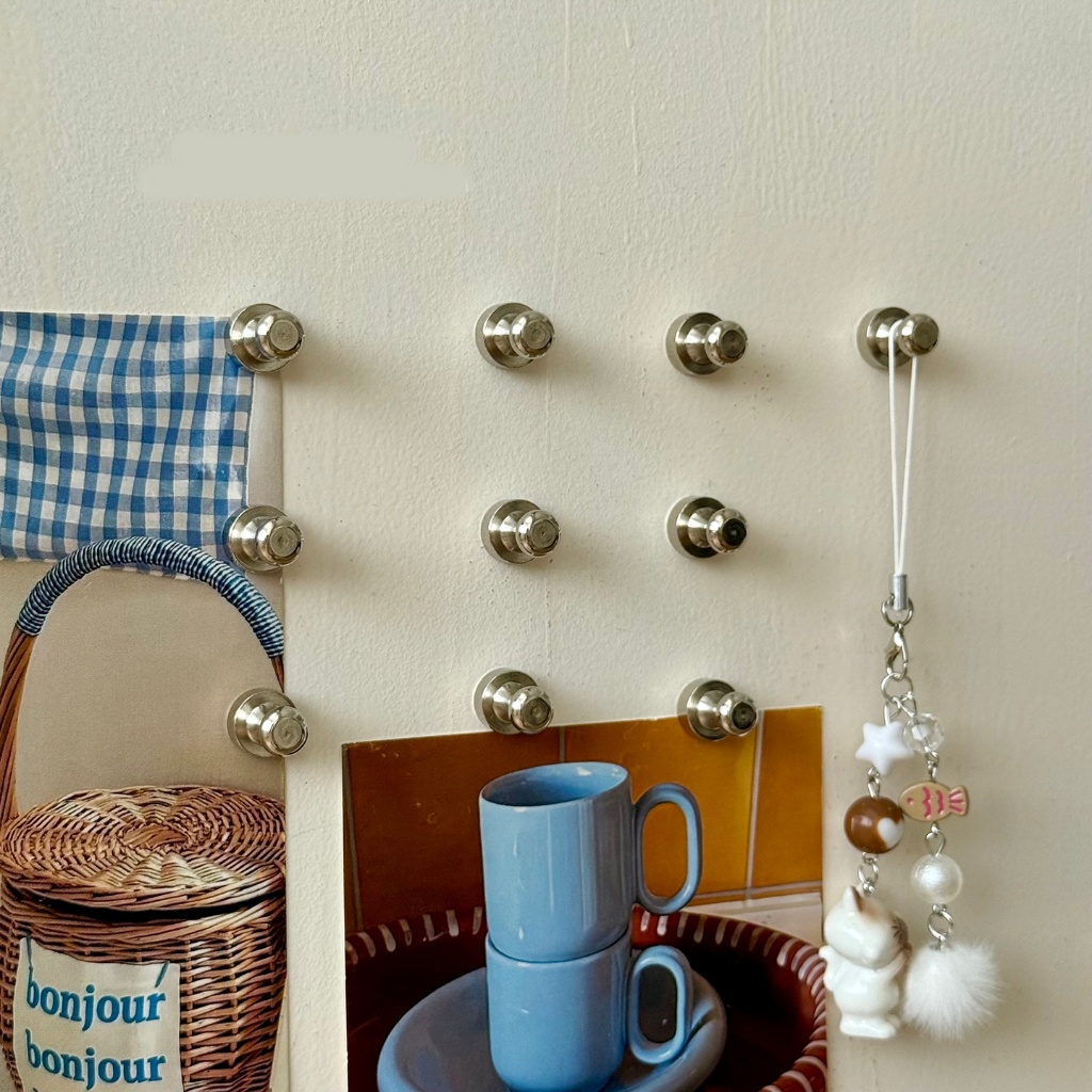 Ins Magnetic Pin Circular Push Pin สีตู้เย็นสติกเกอร์แม่เหล็กหินขาตั้ง ...