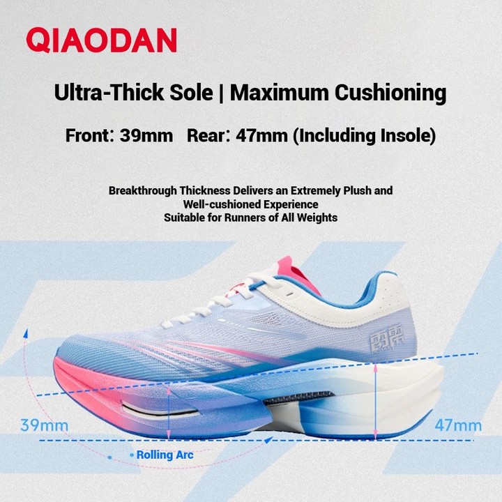 Qiaodan TG Plaid ลายสก๊อตผู้ชายรองเท้าวิ่ง Marathon Racing แผ่นคาร์บอนเบาะหนา QDB023253295 — รองเท้ากีฬา แบรนด์ Qiaodan ของแท้ 100% เช็คราคาจาก Shopee Lazada thumbnail 6