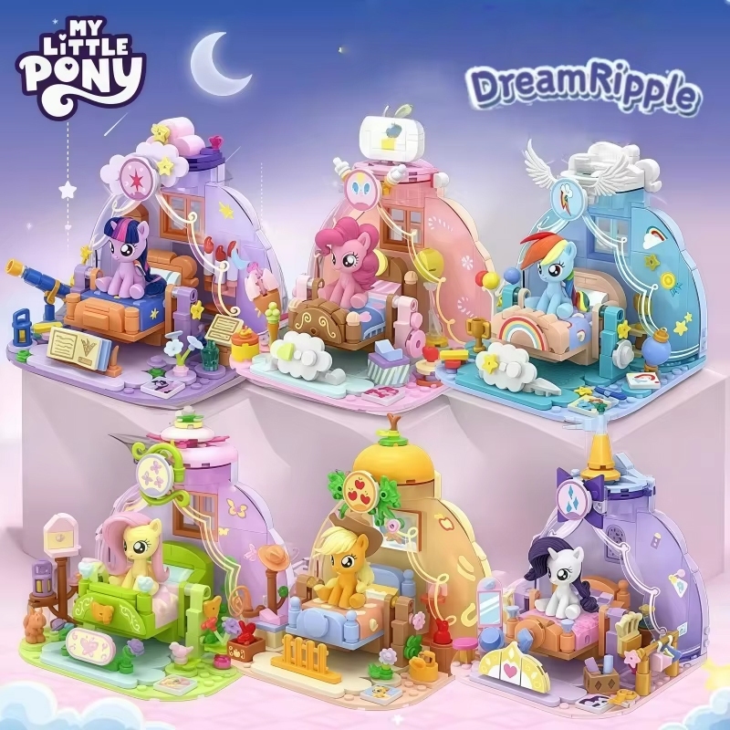 น่ารัก My Little Pony Building Blocks อะนิเมะ Action Figure Desktop ...