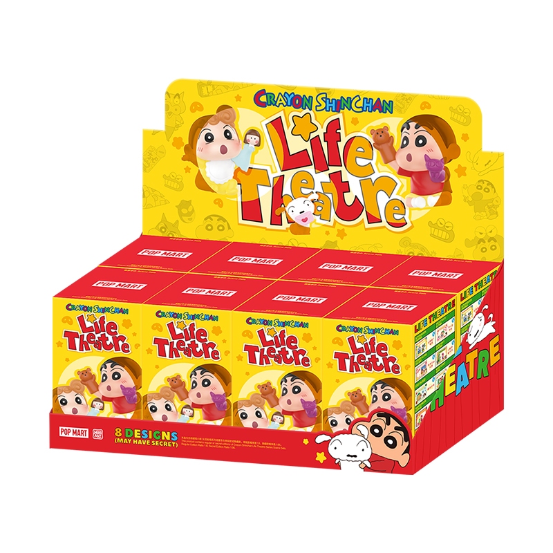 POP MART クレヨンしんちゃん LIFE THEATRE 1BOX POP MART Crayon Shinchan Life Theatre Series Scene Set Blind Box