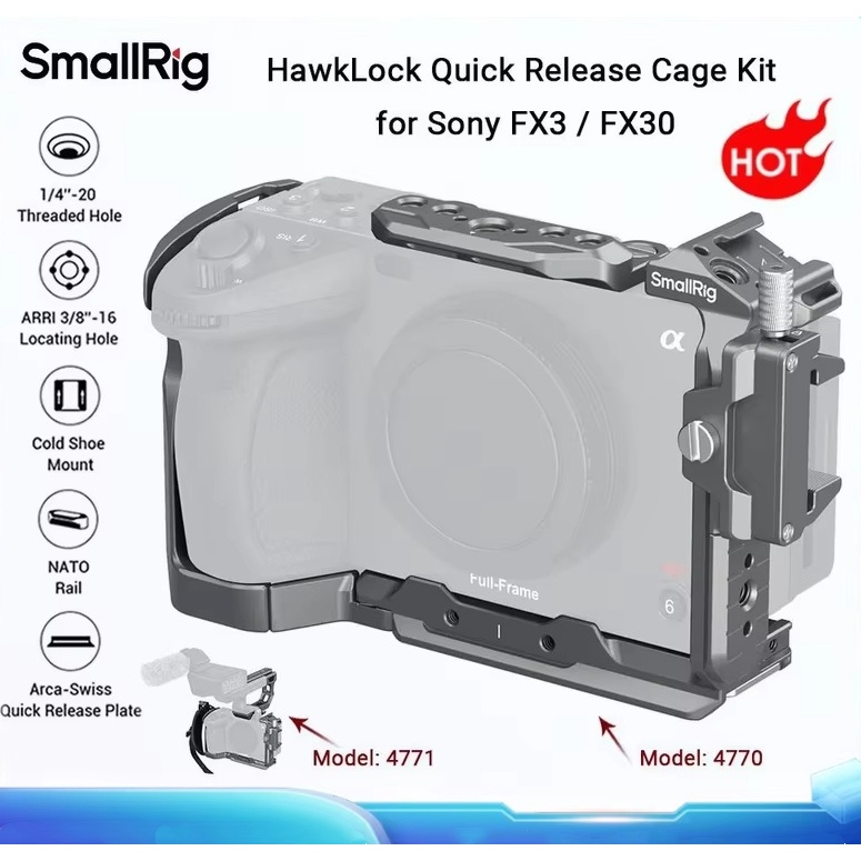 SmallRig FX30 Cage HawkLock Quick Release Advanced Cage Kit สําหรับ ...