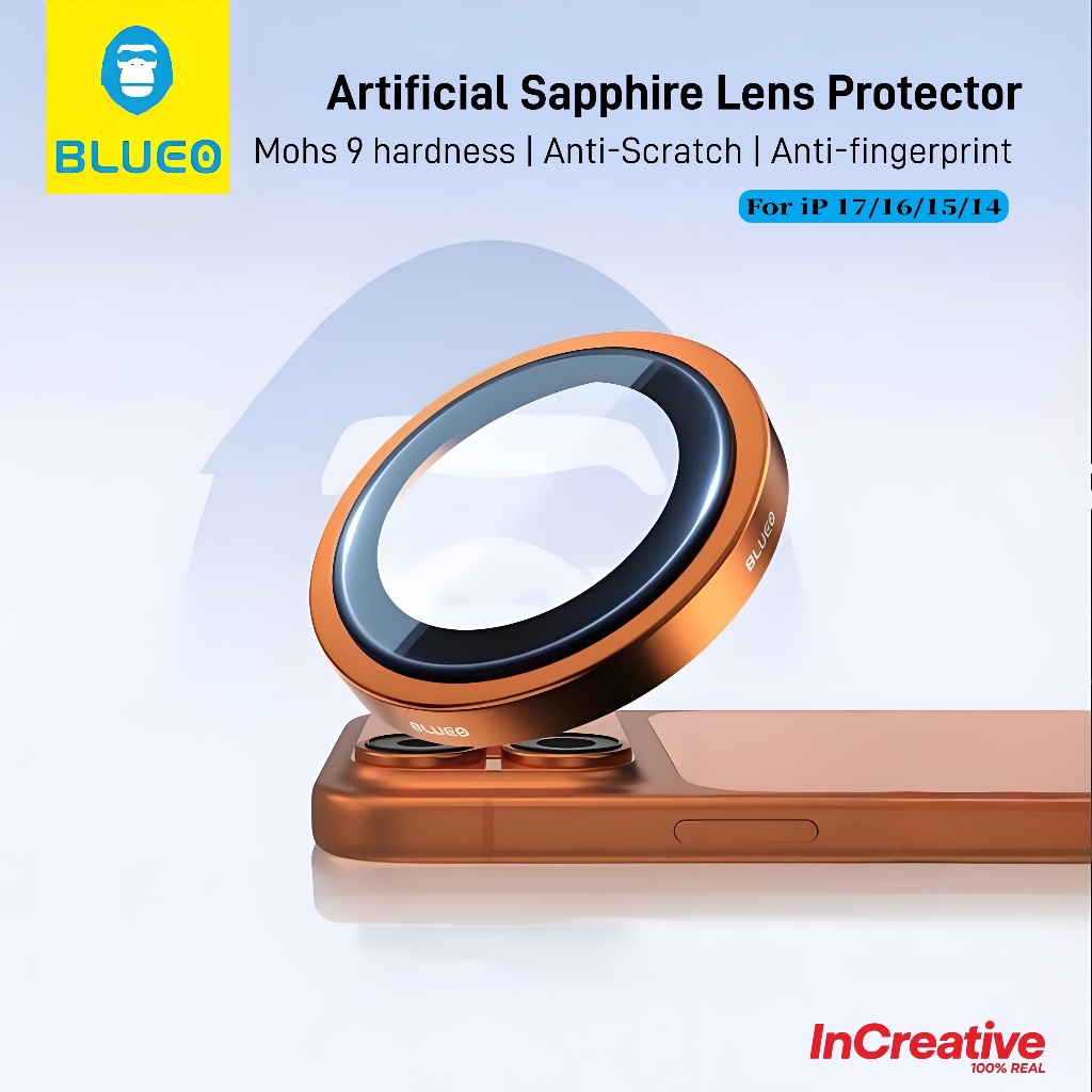 BLUEO Mohs 9 ฟิล์มปกป้องกล้อง Sapphire Lens Protector สำหรับ iPhone 17 ...