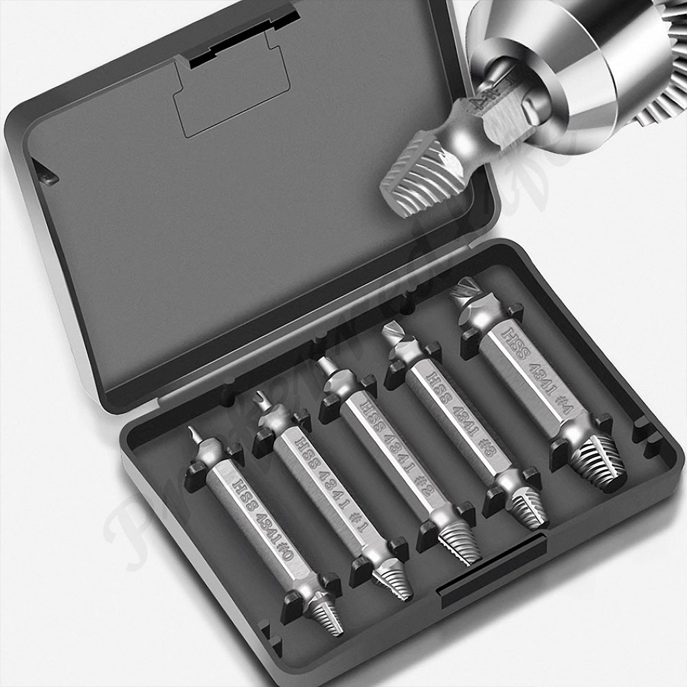 5PCS เสียหายสกรู Extractor - Remover สําหรับ Stripped หัวสกรู Nuts ...