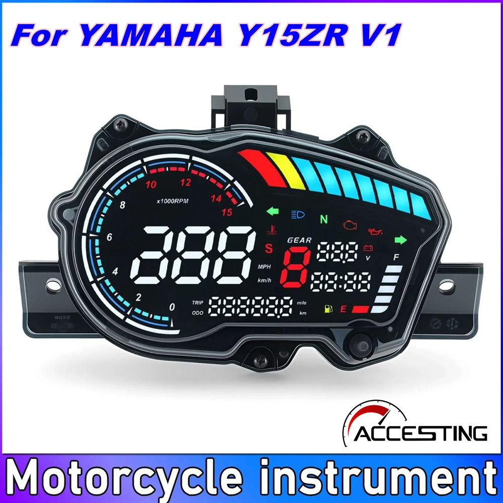ใหม่ Y15ZR V1 รถจักรยานยนต์ Speedometer Digital Meter, สําหรับ Yamaha ...
