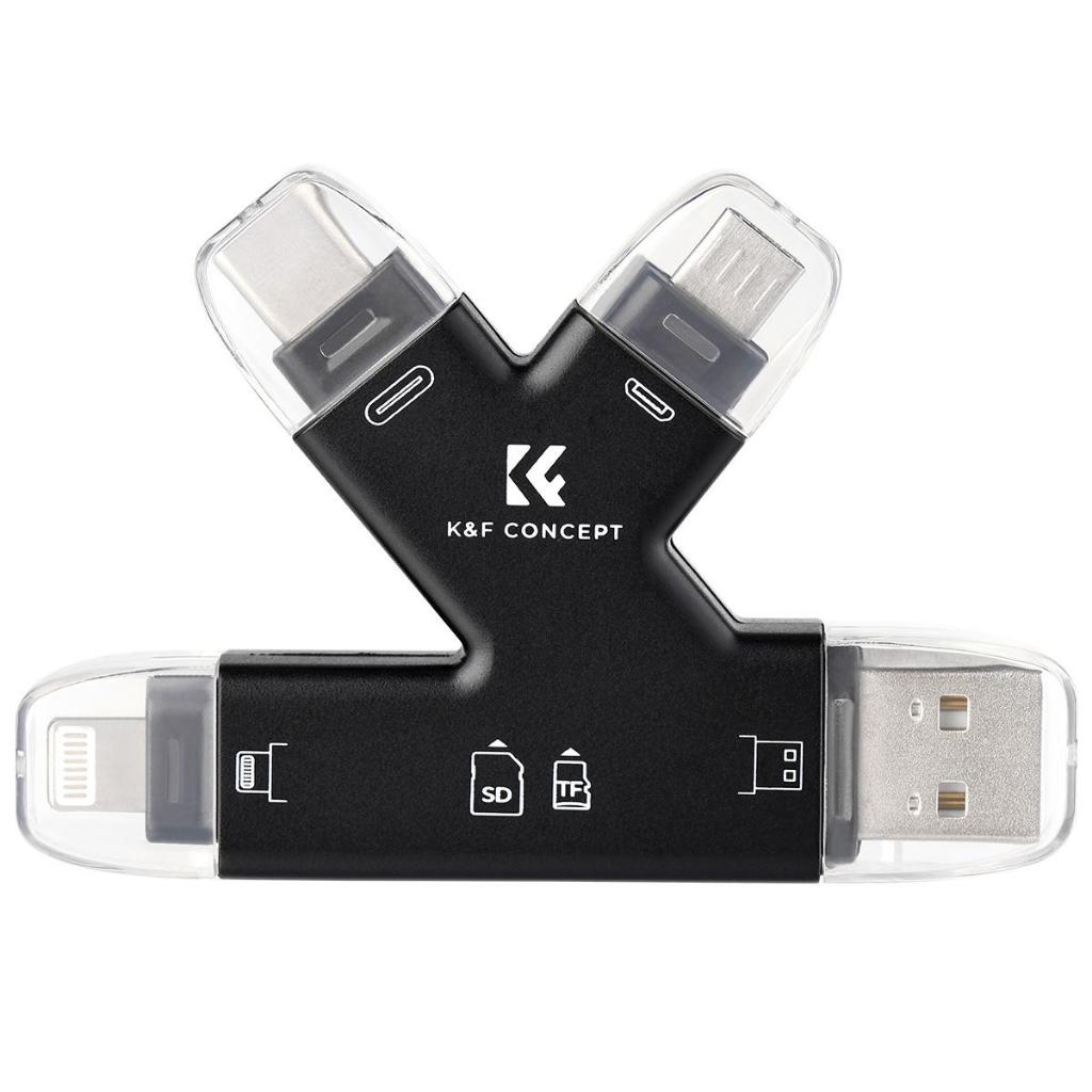 K&F CONCEPT 4 in 1 Micro SD Card TF Card Reader ติดตามกล้อง Viewer ...