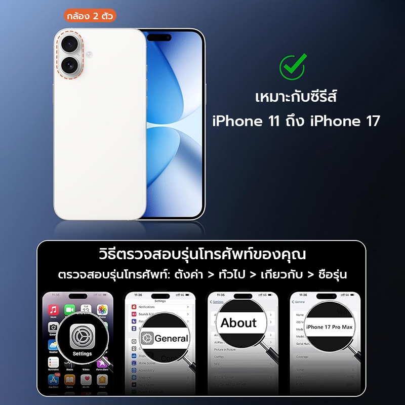 OSGEER HD Hard Casing เคสโทรศัพท์สําหรับ iPhone 11 12 13 14 15 16 16e 17 Air Pro Max Plus เคสกันกระแทก ip 17promax 13promax - 3