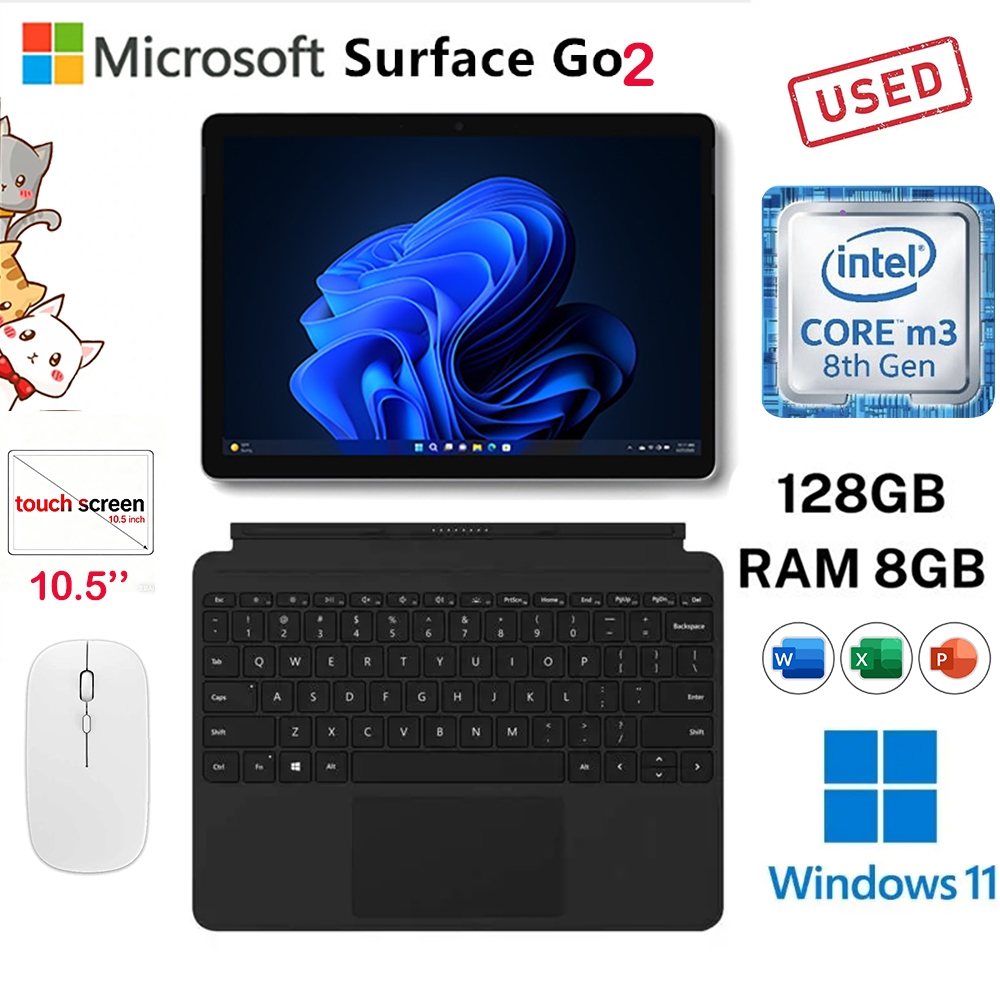 Microsoft Surface Go 2 8GB RAM 128GB SSD 10.5 นิ้วหน้าจอสัมผัส