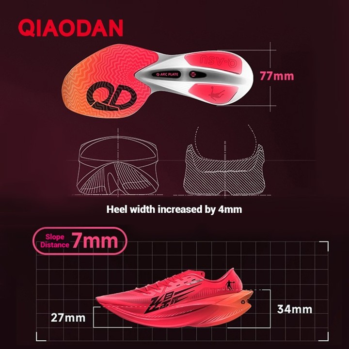 Qiaodan Feiying PB4 รองเท้าวิ่งผู้หญิง Professional Marathon Carbon Plate Rebound BM22240299 — รองเท้ากีฬา แบรนด์ Qiaodan ของแท้ 100% เช็คราคาจาก Shopee Lazada thumbnail 5