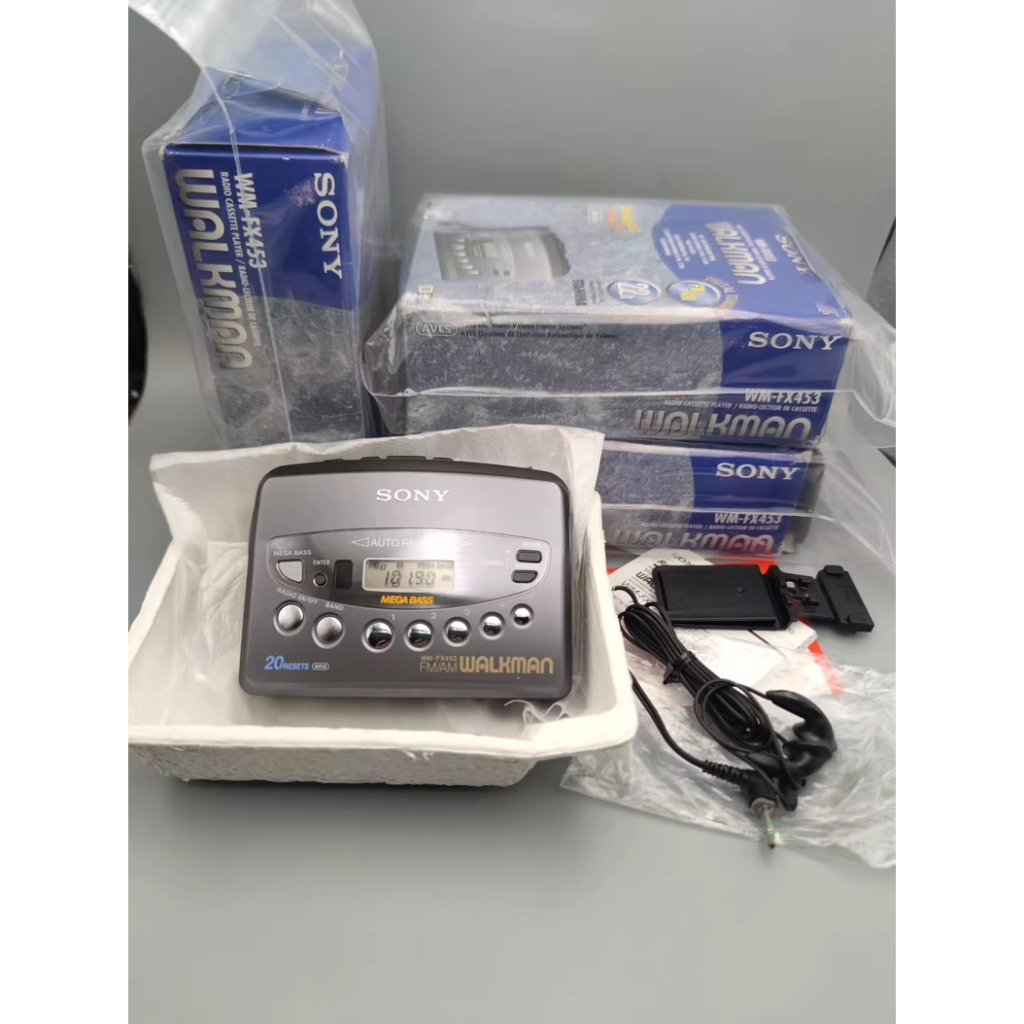 Sony FX453 Walkman New Old Stock - สีเทาเข้ม, วิทยุ Auto-Stop, ย้อนกลับ ...