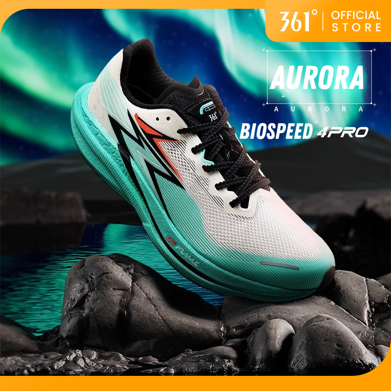 361 Degrees Biospeed 4 Pro Unisexรองเท้าวิ่ง พื้นยาง RPU ทนทาน ยืดหยุ่น ...