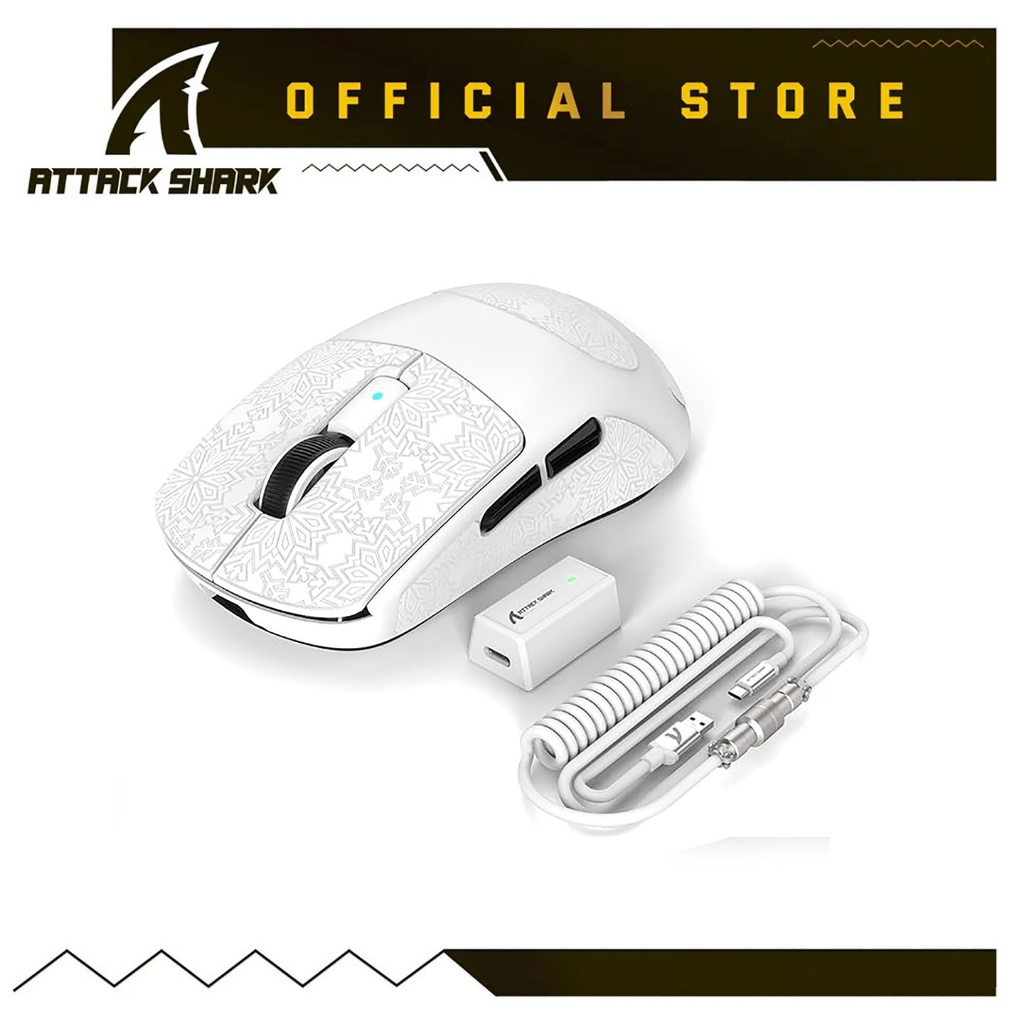 ATTACK SHARK R6 Ultralight 39g ไร้สาย 8K PAW3950MAX เมาส์สําหรับเล่นเกม ...