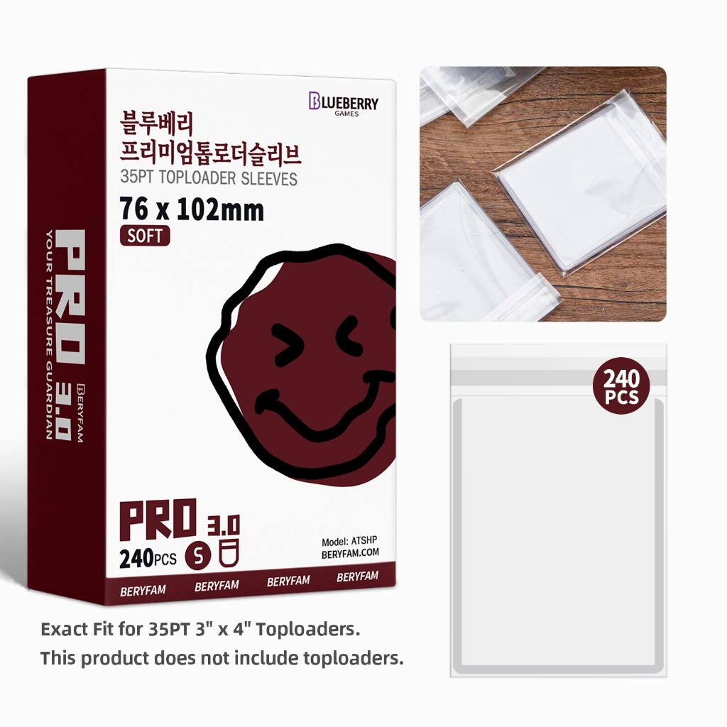 120  Blueberry Card Sleeves  protector Photocard Sleeve 120CT HD  Clear Card Film MTG BERYFAM | Shopee Thailand