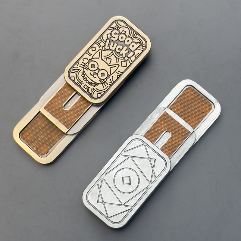 โลหะ EDC แม่เหล็ก Push Card Haptic เหรียญ Mechanical Slider แผ่น ...