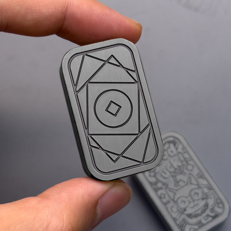 โลหะ EDC แม่เหล็ก Push Card Haptic เหรียญ Mechanical Slider แผ่น ...