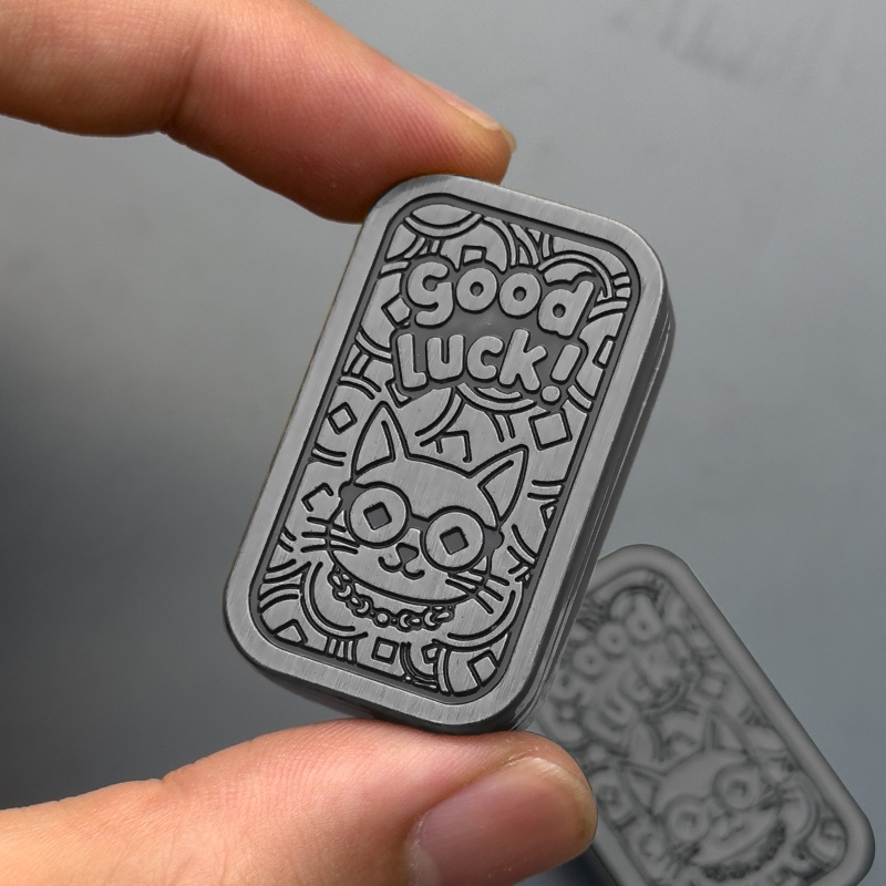 โลหะ EDC แม่เหล็ก Push Card Haptic เหรียญ Mechanical Slider แผ่น ...