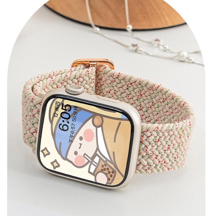 สายนาฬิกาข้อมือไนล่อนถัก ปรับได้ พร้อมหัวเข็มขัด สําหรับ สาย watch ...