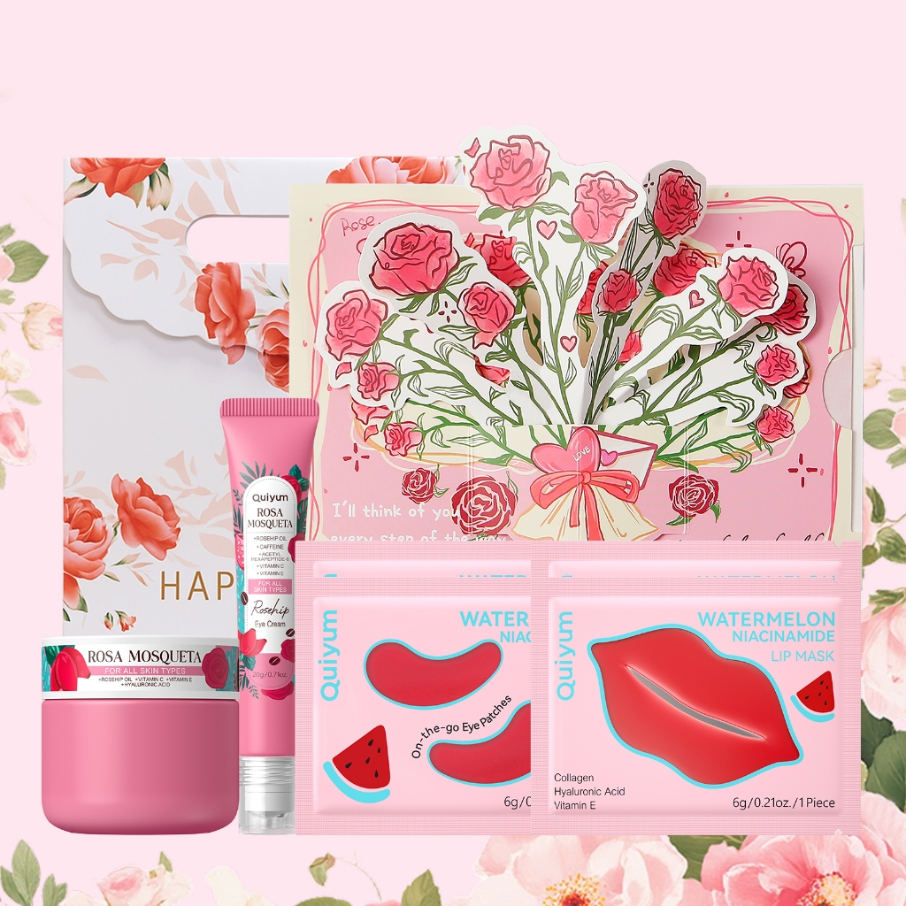 ของขวัญพร้อม! QUIYUM Rosehip Skincare Gift Set - เพื่อหน้านุ่ม & Smooth ...