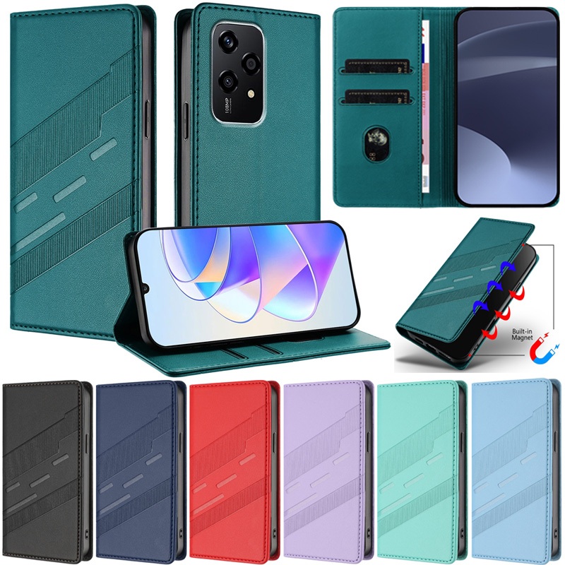 Custodia Portafoglio In Pelle Per Honor X6C/X5C/Plus/400 Pro/Lite/Magic8 - Pixfab, Vari Colori