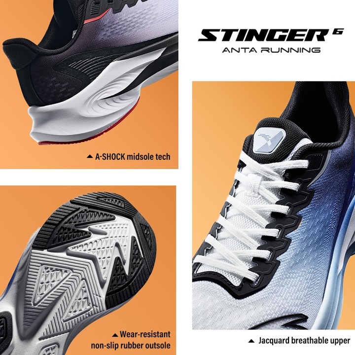 ANTA Men Stinger 6 รองเท้าวิ่งกันกระแทก Rebound Shock Absorption รองเท้ากีฬา 912515511 — รองเท้ากีฬา แบรนด์ Anta ของแท้ 100% เช็คราคาจาก Shopee Lazada thumbnail 4