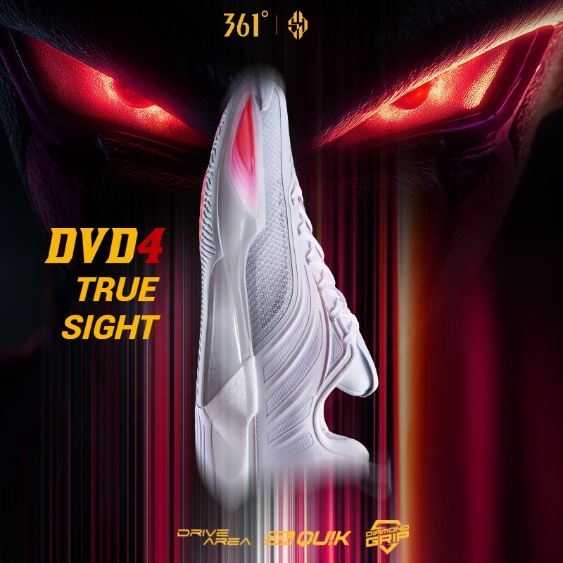 361 Degrees DVD 4 Dinwiddie รองเท้าบาสเก็ตบอลสำหรับผู้ชาย ดูดซับ