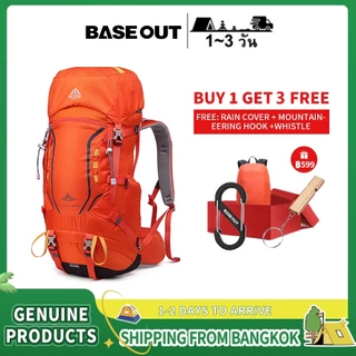 BASE OUT 40L กระเป๋าปีนเขากลางแจ้ง กระเป๋าเป้สะพายหลังกันน้ำความจุขนาดใหญ่