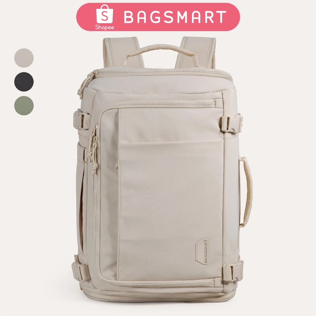 BAGSMART Travel Backpack กระเป๋าเป้สะพายหลัง 15.6 นิ้ว 38 ลิตรกันน้ำได้อย่างรวดเร็วเข้าถึงแล็ปท็อปเดินทางกระเป๋าเป้สะพายหลัง