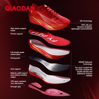 Qiaodan Feiying PB 5.0 รองเท้าวิ่งผู้ชาย Professional Marathon Racing แผ่นคาร์บอน QDB023254299 — รองเท้ากีฬา แบรนด์ Qiaodan ของแท้ 100% เช็คราคาจาก Shopee Lazada thumbnail 6