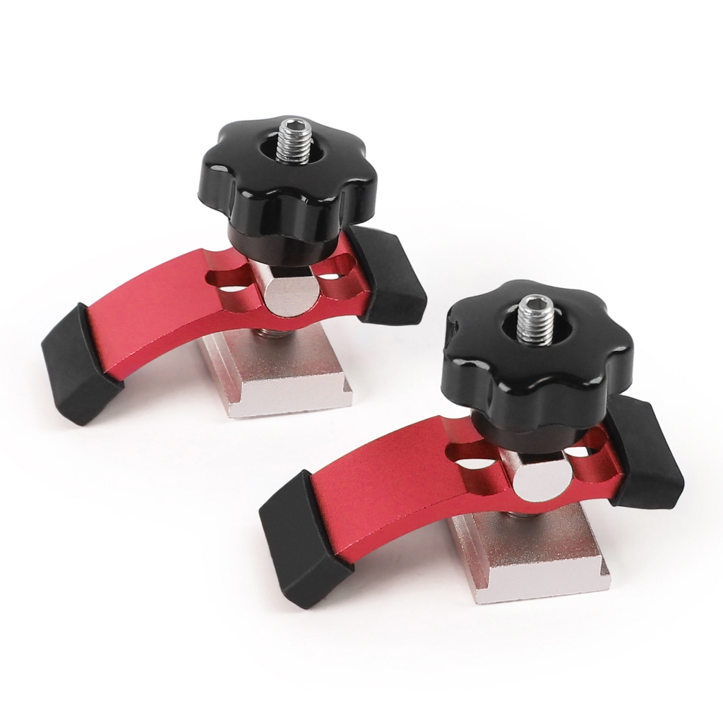 2 PC Quick Acting T-Track Hold Down Clamp พร้อม T Silder อลูมิเนียมงาน