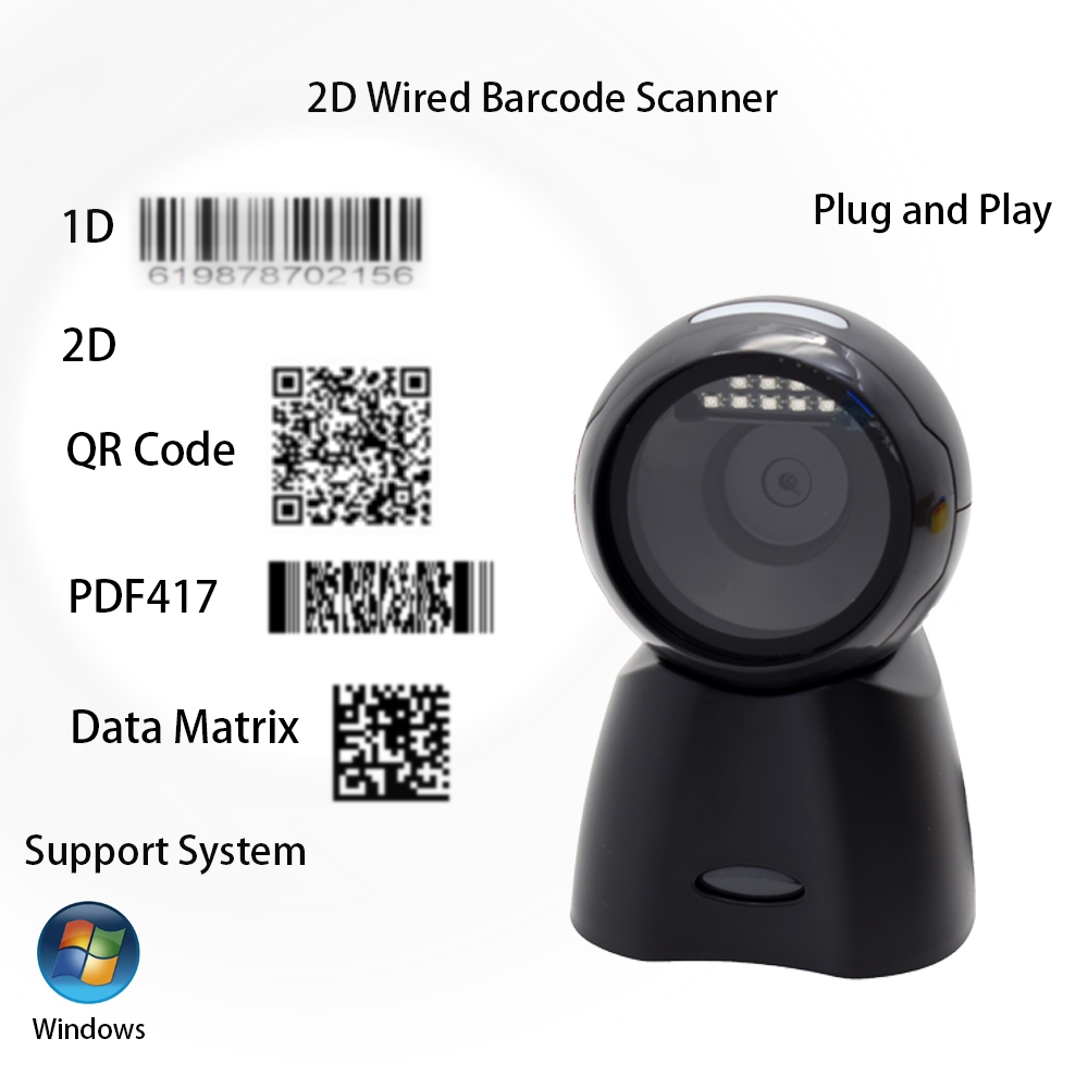 สแกนอัตโนมัติ QR รหัส Barcode Scanner PDF417 Scanner 1D 2D CODE Barcode ...