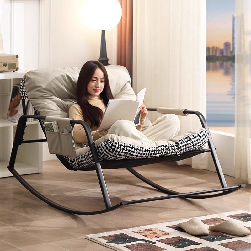 WA เก้าอี้โยก Rocking Chair เก้าอี้เอน ใช้นั่งหรือ นอนก็ได้ ฟรีเบาะนวม ถอดออกได้…