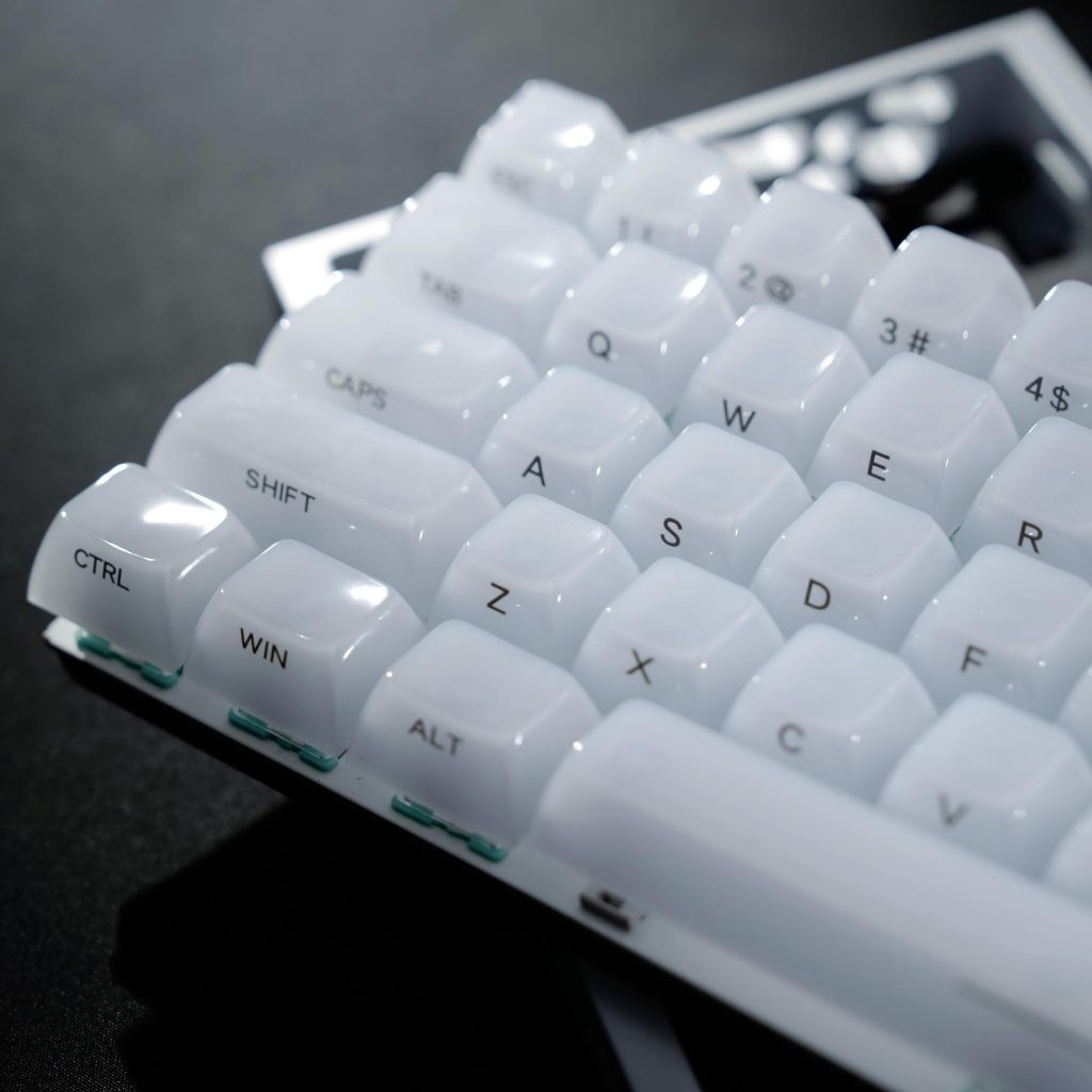 Jelly เซรามิคสไตล์ 115 คีย์โปร่งใสด้านข้างพิมพ์ MDA Profile PC Keycaps ...