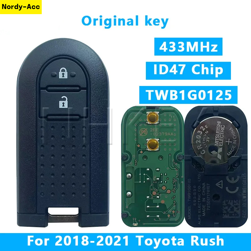 Original Toyota Rush Smart Key 2018-2021 433MHz FSK ID47 ชิป FCCID ...