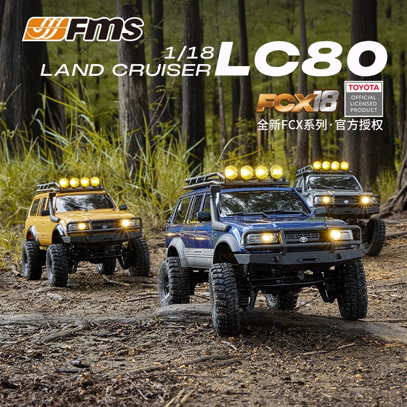 FMS FCX18 LC80 RTR 2.4GHz 1/18 Scale Off-Road 4WD Rock Crawler RC รุ่น ...
