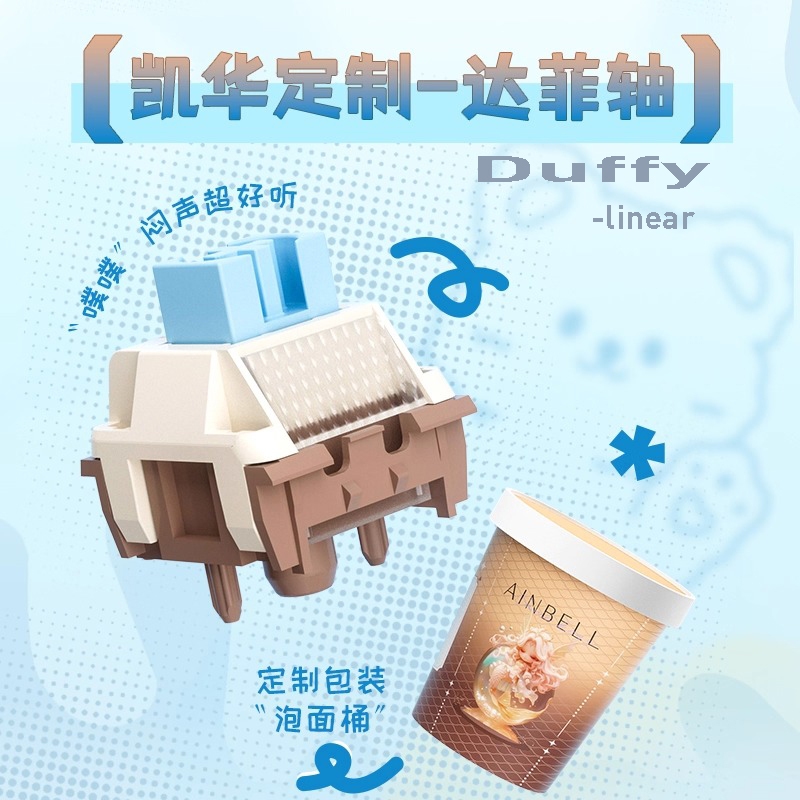 -LW- Kailh Ainbell Duffy Switch Muffled Sound สวิตช์คีย์บอร์ดแบบกําหนด ...
