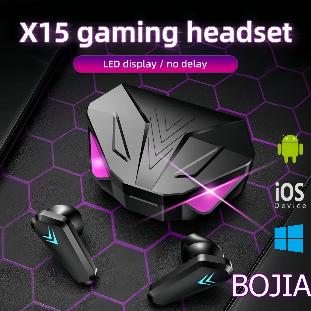 X15 Gaming King Gaming Gaming No Delay ชุดหูฟังบลูทูธไร้สาย Action Control ชุดหูฟังกันน้ําเหมาะสําหรับสมาร์ทโฟนทุกรุ่น