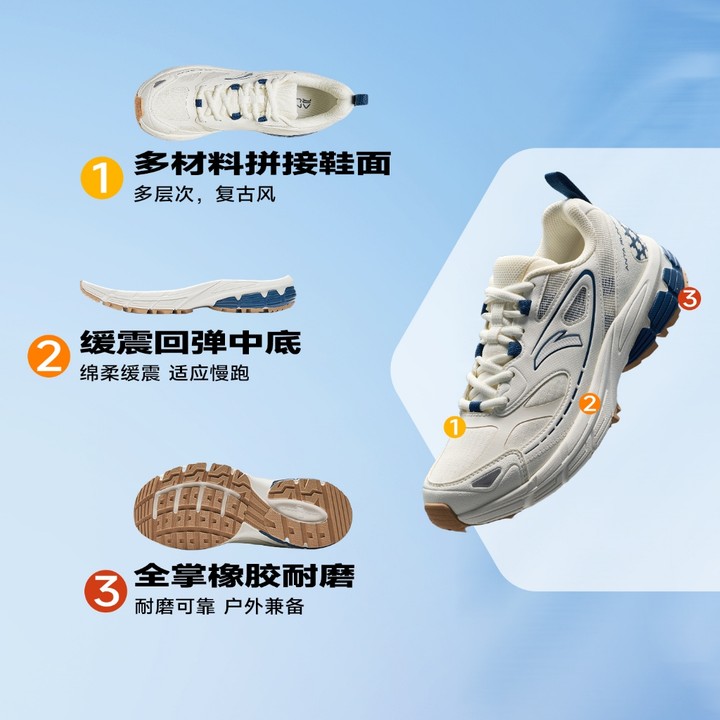 ANTA รองเท้าวิ่งผู้หญิงน้ําหนักเบา Clunky สบาย Retro รองเท้ากีฬาอินเทรนด์ 922545595 — รองเท้ากีฬา แบรนด์ Anta ของแท้ 100% เช็คราคาจาก Shopee Lazada thumbnail 2