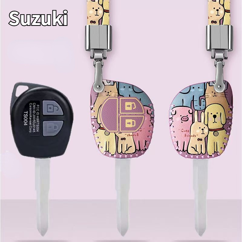 PU Auto Remote Key ฝาครอบผิวสําหรับ Suzuki Grand Vitara Swift Liana SX4 ...