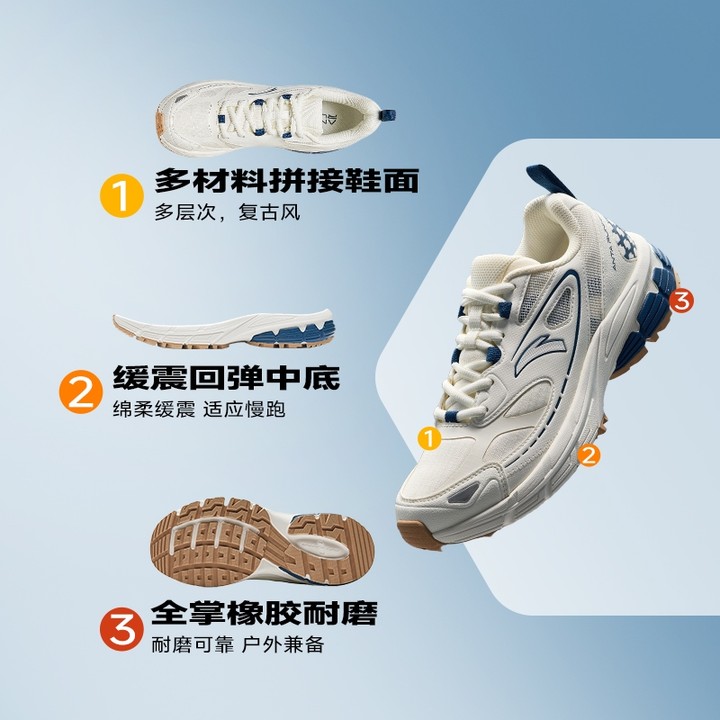 ANTA Men AT2007 รองเท้าวิ่งน้ําหนักเบา Clunky สบาย Retro รองเท้ากีฬาอินเทรนด์ 912545595 — รองเท้ากีฬา แบรนด์ Anta ของแท้ 100% เช็คราคาจาก Shopee Lazada thumbnail 2