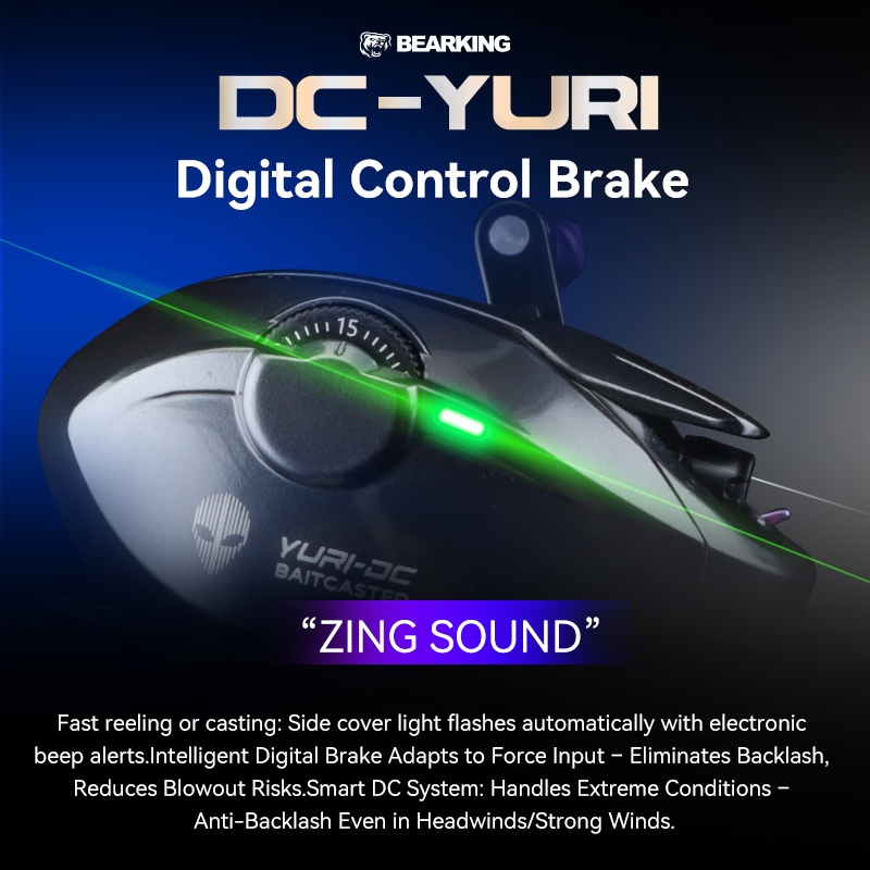 BEARKING YURI-DC Baitcasting ตกปลา Reel Digital Control long cast