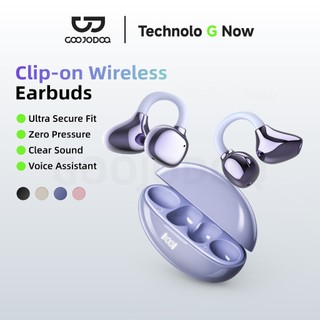 GOOJODOQ tai nghe không dây dạng clip‑on Bluetooth 5.3, kết nối ổn định, Smart Touch, tai nghe Bluetooth