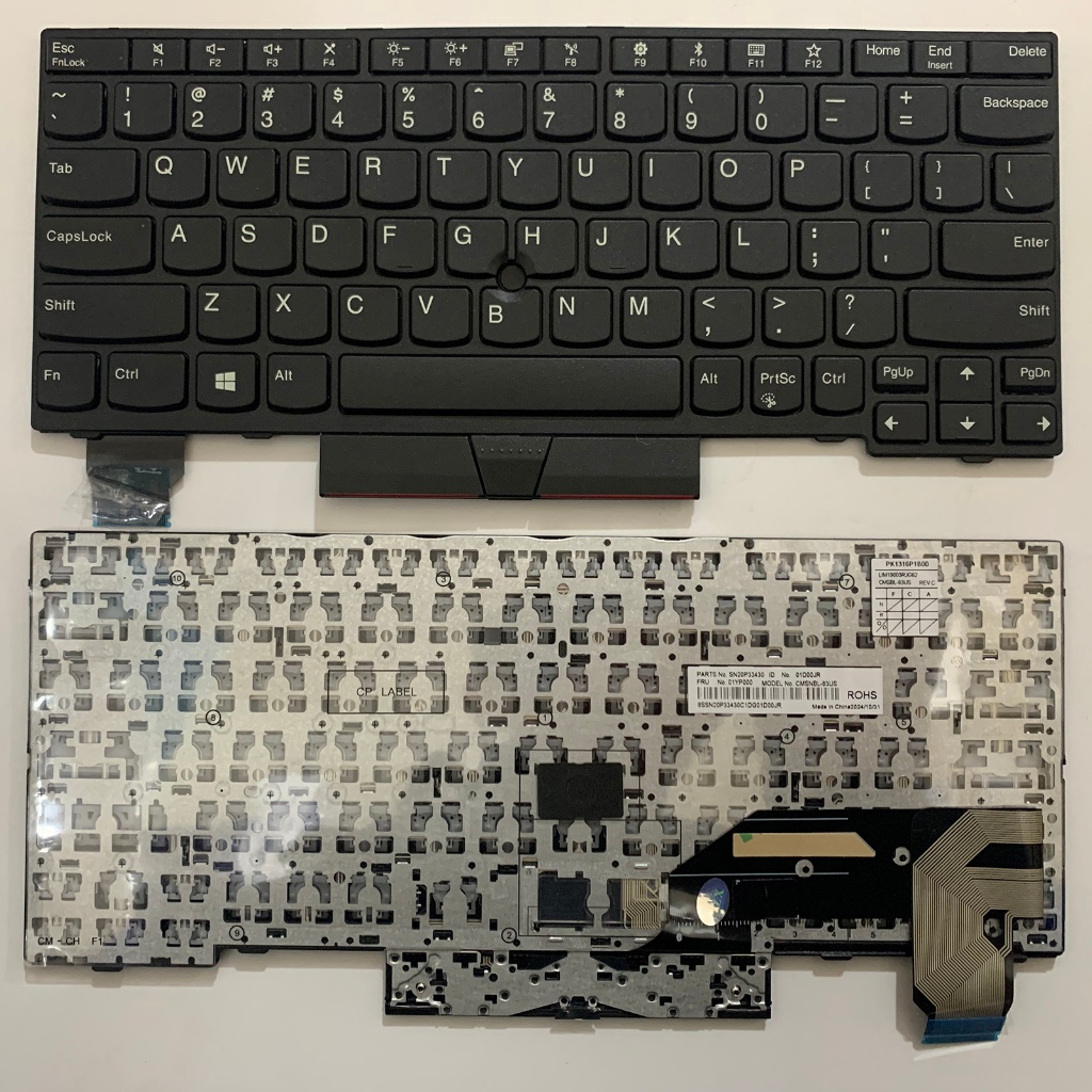 แป้นพิมพ์แล็ปท็อป US Layout สําหรับ Lenovo ThinkPad A285 X280 X390 X395 ...